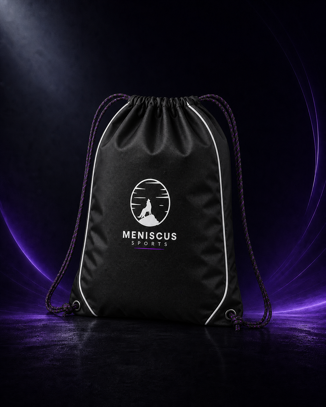 Reflective Drawstring Bag front