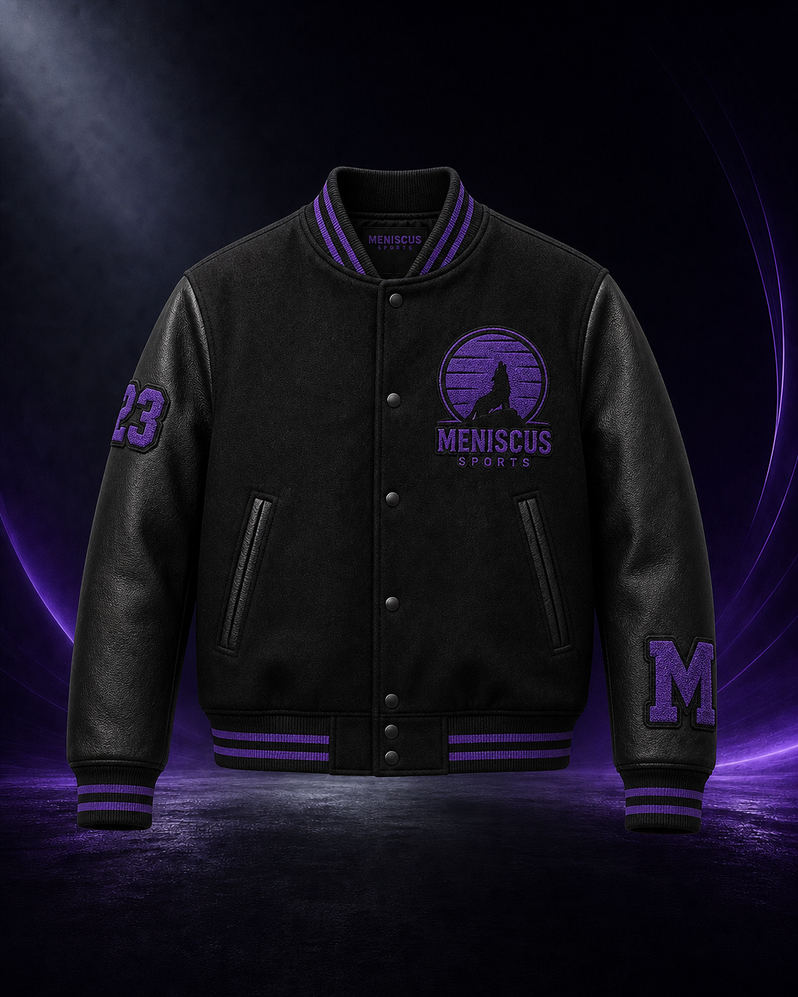 Leather-Sleeve Varsity Jacket