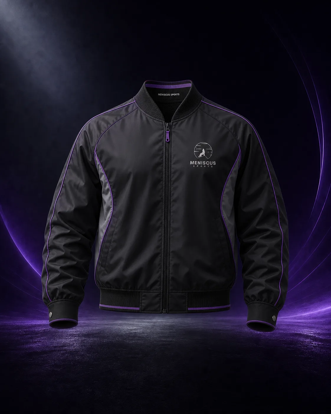 Bomber-Style Athletic Jacket