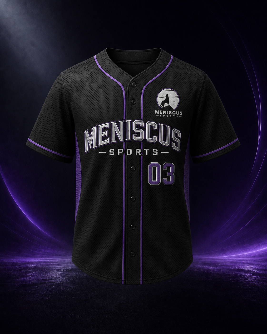Mesh Full Button Jersey front
